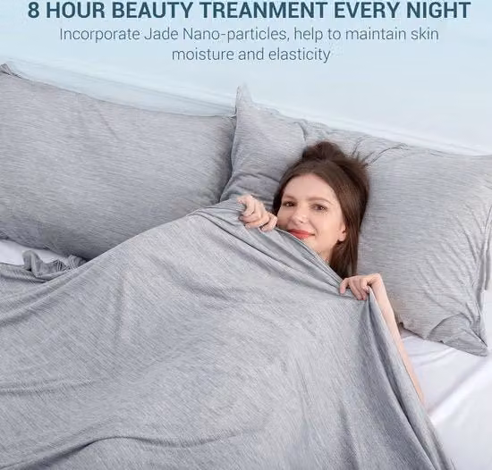 Coperta estiva auto-raffreddante Elegear Arc-Chill Q-Max 0.43, traspirante e anti-allergica, grigio, L 150 cm x P 200 cm