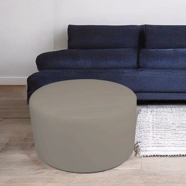 Pouf Anacapri Talamo Italia, Poltrona sacco e poggiapiedi cilindrico, Beige, L: 79 cm, H: 42 cm