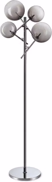 Lampada Da Terra Equinoxe 4 Luci G4 Cromo Con Dimmer Esterno Ideal Lux