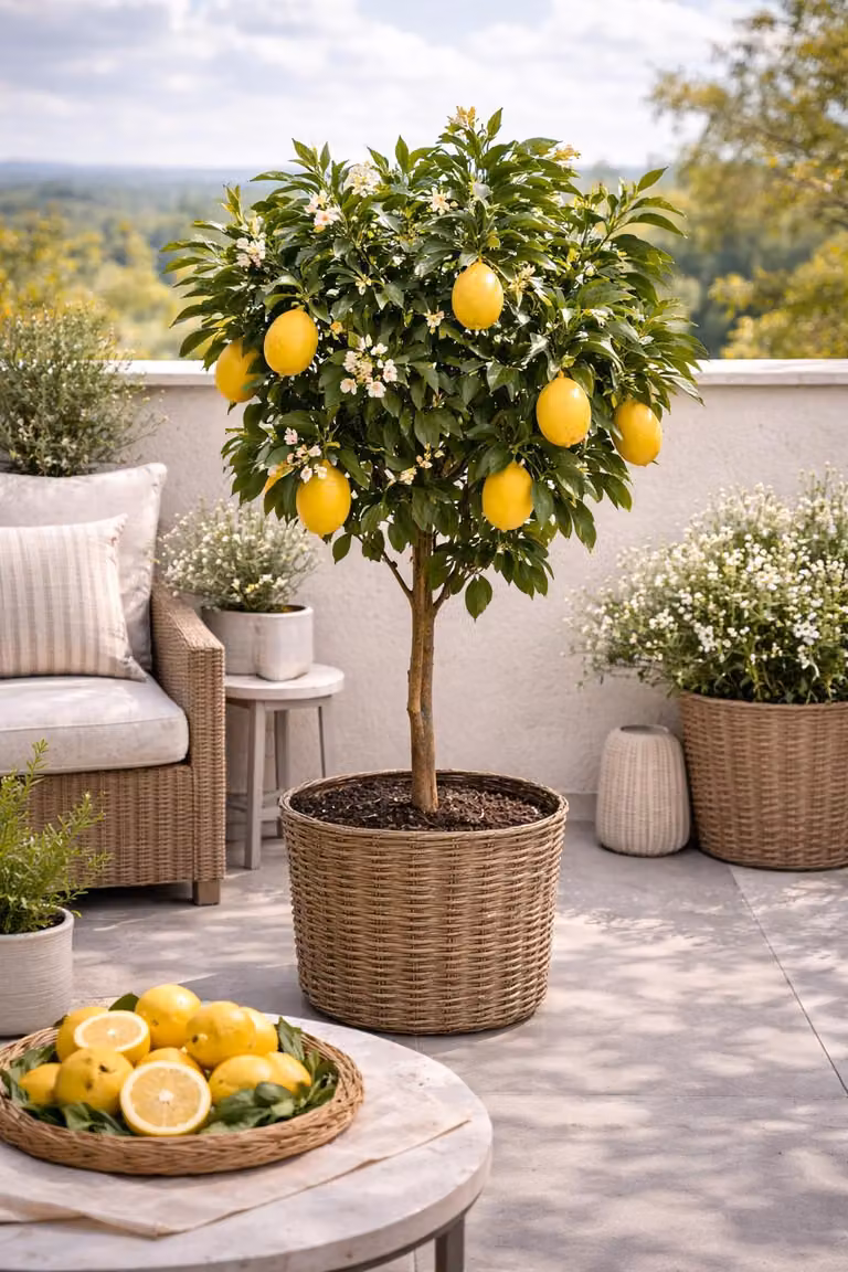 Albero di limone Citrus limon 'Eureka' 120–160 cm – Albero da frutto mediterraneo sempreverde per balconi, terrazze e giardini