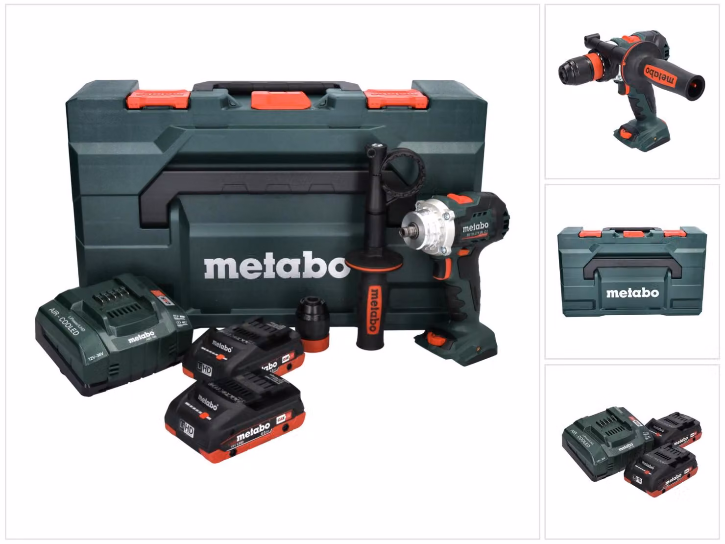 Trapano avvitatore a batteria Metabo BS 18 LTX BL Q I 18 V 130 Nm Brushless + 2 batterie da 4,0 Ah + caricabatterie + metaBOX