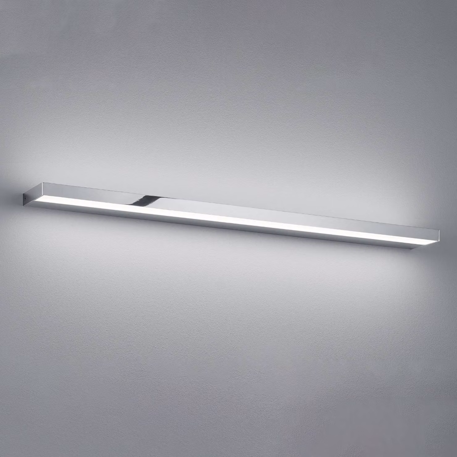 Helestra Applique da parete a LED Slate, Cromo / Argento, Bagno, Alluminio, Moderno, Applique a LED