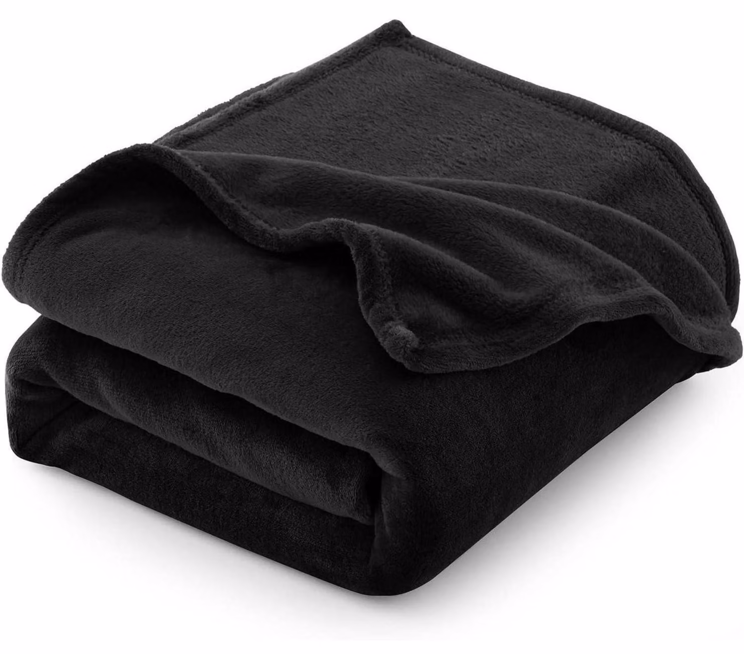 Coperta in pile extra grande, 220x240 cm, colore nero, adatta per tutte le stagioni