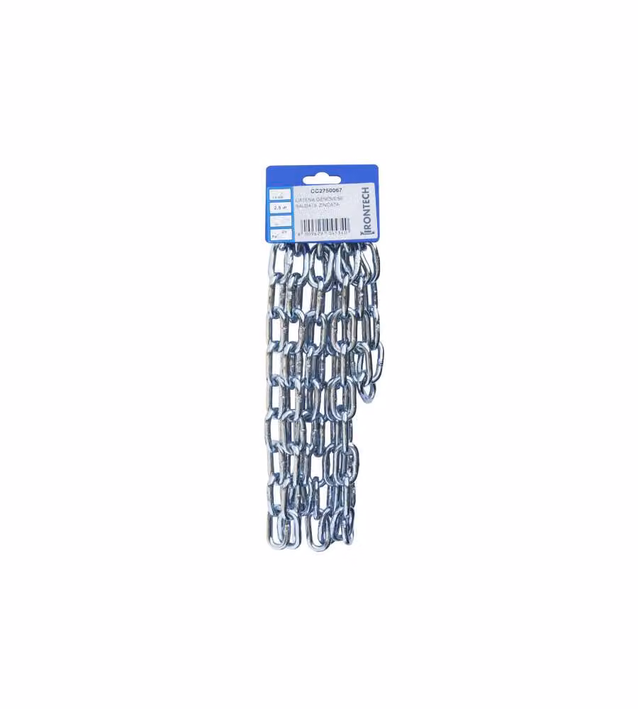 Catena genovese pretagliata Diam. 6 mm. in acciaio zincato 2,5 mt.