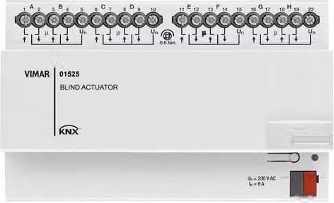 Attuatore Vimar per 8 Tapparelle KNX cablato bianco