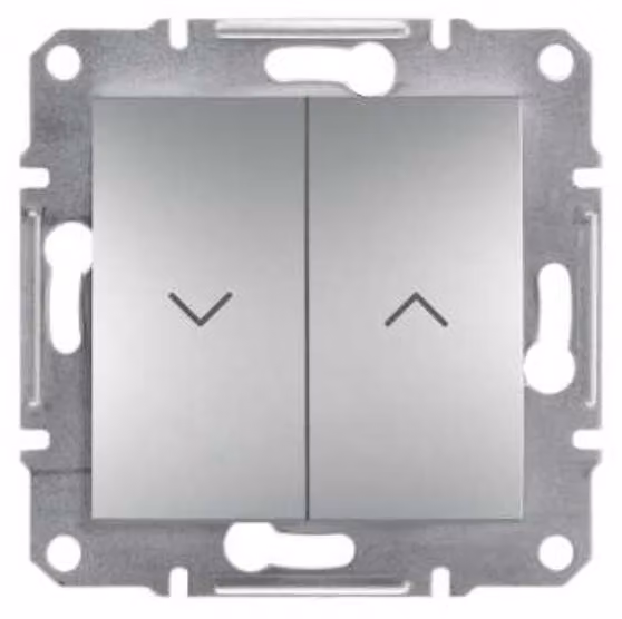 Interruttore per tapparelle senza cornice, in alluminio Schneider Asfora EPH1300561/SCH