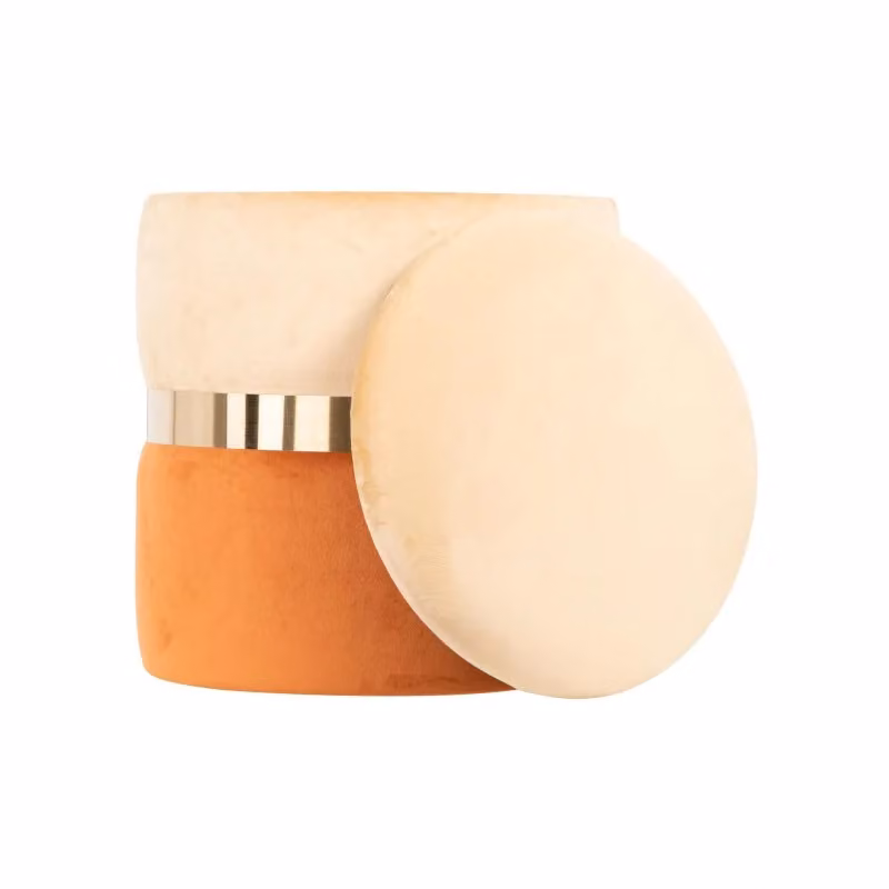 Set di 2 Pouf Contenitore Jolene Shally Dogan Bicolore Beige e Terra di Siena L/P/H: 37 x 37 x 42 cm – 2