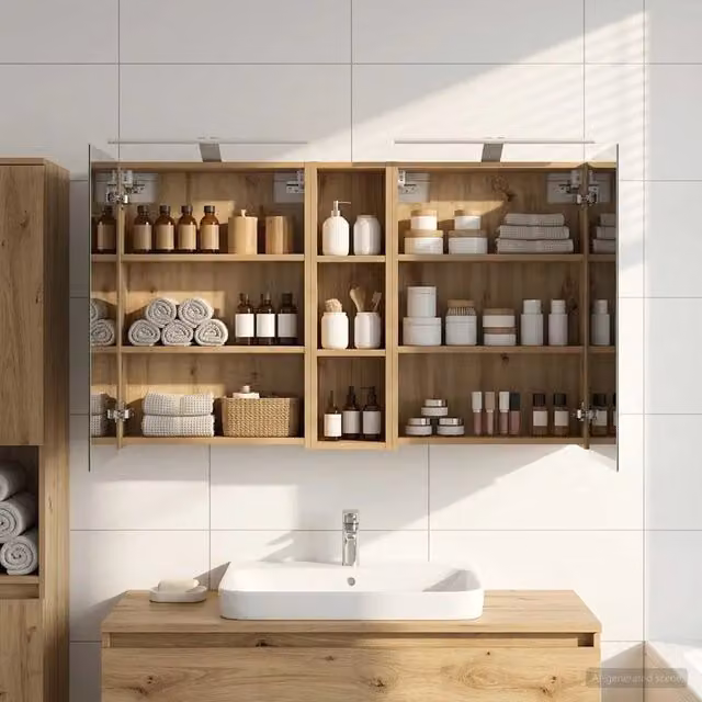 Set di Armadi da Bagno 3 pz 120 x 14,5 x 70 cm 3403759