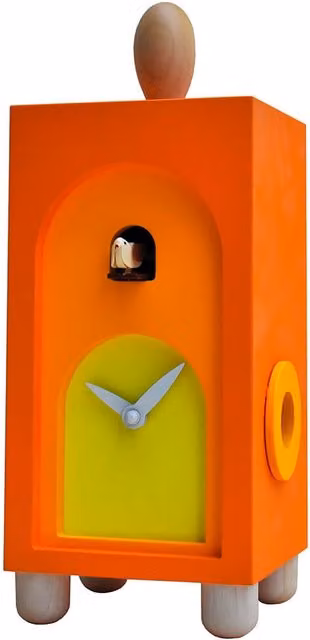 Orologio a Cucù da Appoggio 12X31X11Cm Pirondini Italia Arcobaleno Arancio