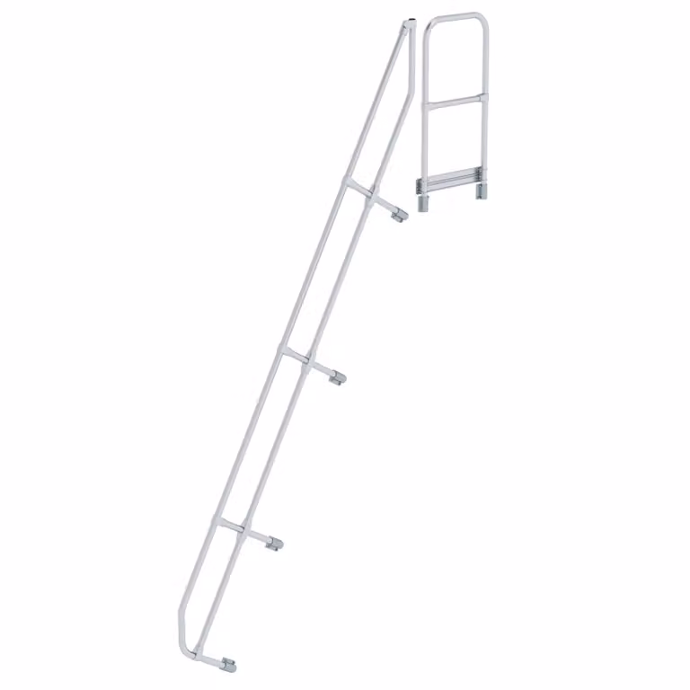 Scala con piattaforma 60° Secondo corrimano per 13 gradini Inclinazione 60°