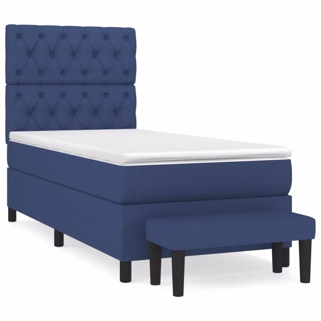 Letto Ibrido con Giroletto a Molle e Materasso vidaXL, Blu e Bianco, L/P/H: 80 x 200 x 203 cm – 2