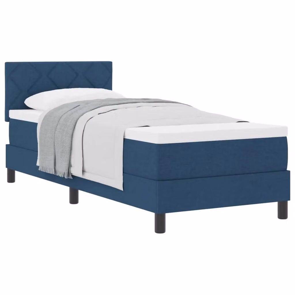 Letto ibrido con testiera in tessuto blu vidaXL L 200 x L 80 x H 83 cm – 2