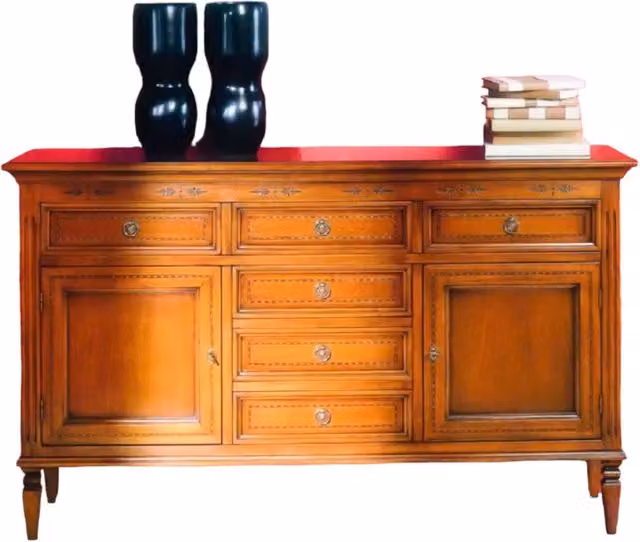 Madia credenza in legno con 2 porte finitura bassano Mobili 2G L/P/H: 142 x 41 x 85 cm – 4