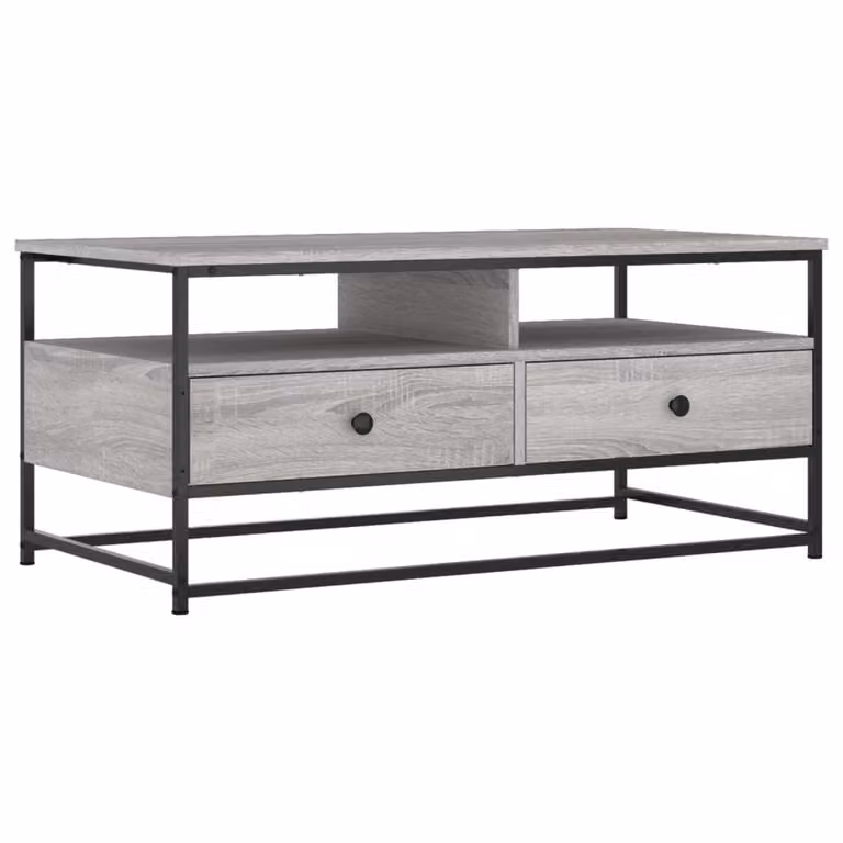 Tavolino da Salotto Grigio Sonoma 100x51x45cm Legno Multistrato
