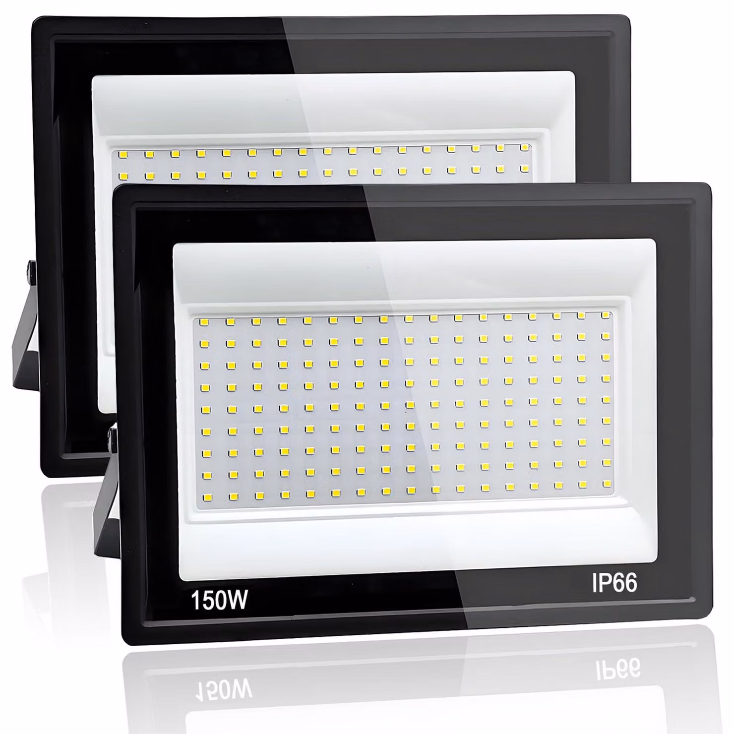 Confezione da 2 fari LED da 150W, grado di protezione IP66, 15000 lumen, 6500K, luce bianca fredda