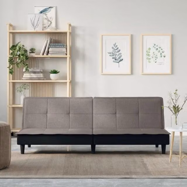 Divano letto-Sofa Letto-Daybed Tortora in Tessuto 741029