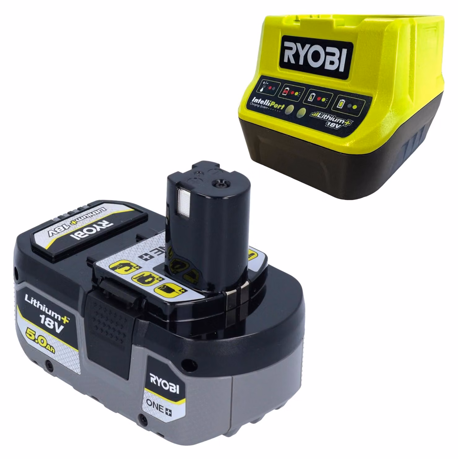 RYOBI RC18120-150X set di avviamento con 1x batteria RB18L50 18 V 5,0 Ah e caricabatteria rapido RC18120