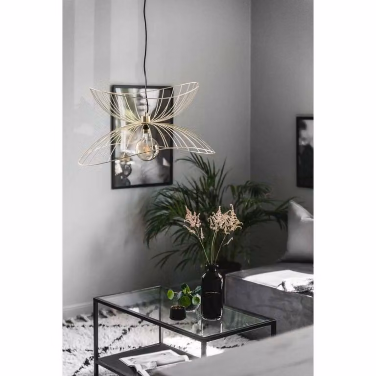 Globen Lighting Lampada a sospensione RAY, dimmerabile, Ottone / Oro, Soggiorno / Sala da pranzo, Metallo, Moderno, Lampada a sospensione