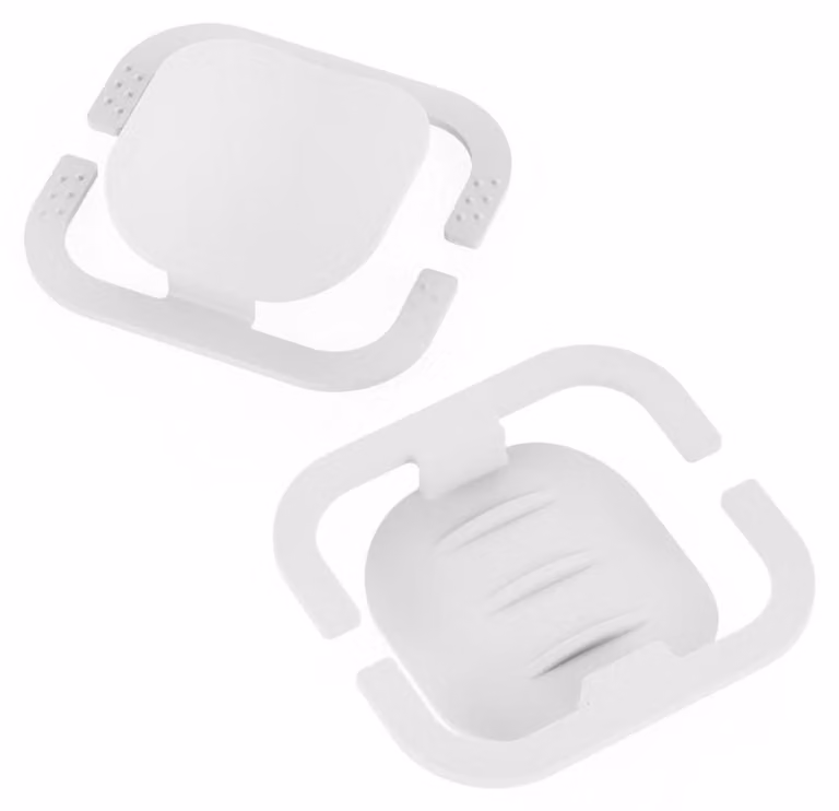 Porta maschera "casco" set di 2 bianco