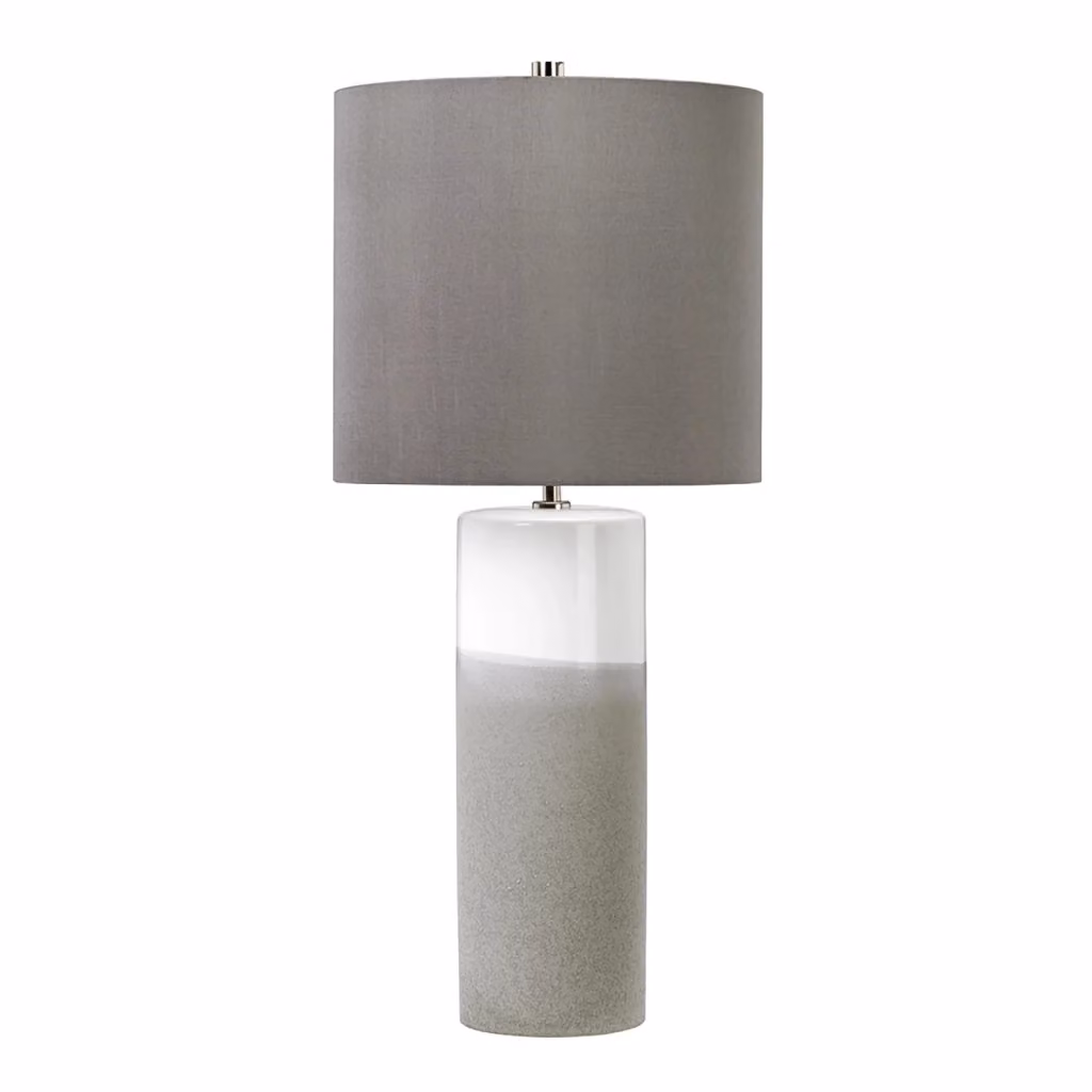 Lampada da scrivania contemporanea Fulwell Elstead Lighting in porcellana bianco e grigio con attacco E27 – 2