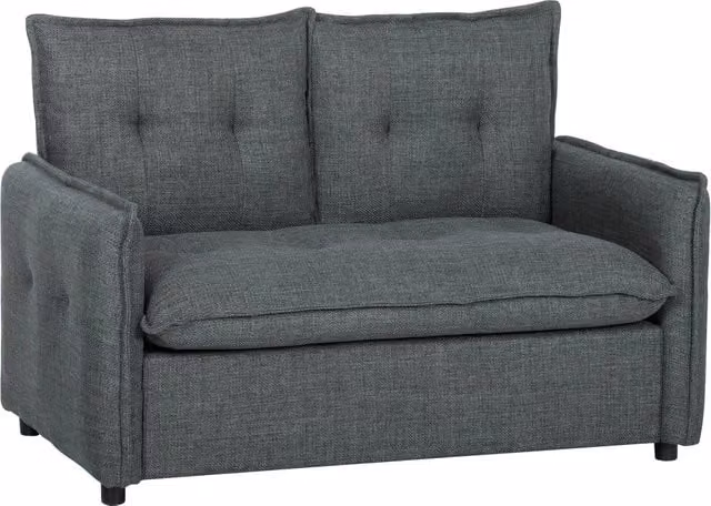 Divano 2 posti ¨C zephmum ¨C tessuto lino grigio scuro 131 cm