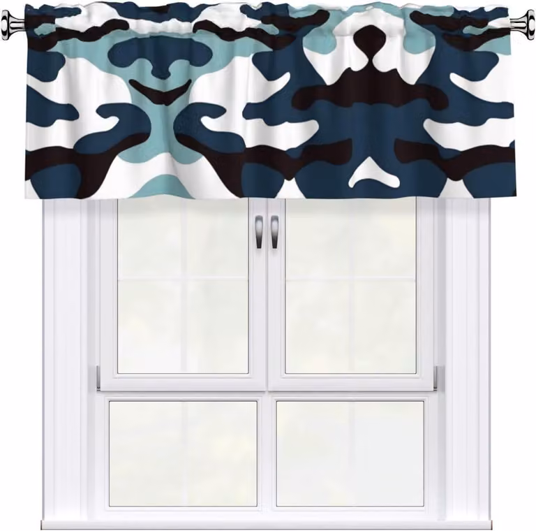 Tenda a rullo con motivo camouflage, dimensioni 137,2 x 45,7 cm, facile da installare, ideale per decorare finestre in cucine, camere da letto e altri ambienti