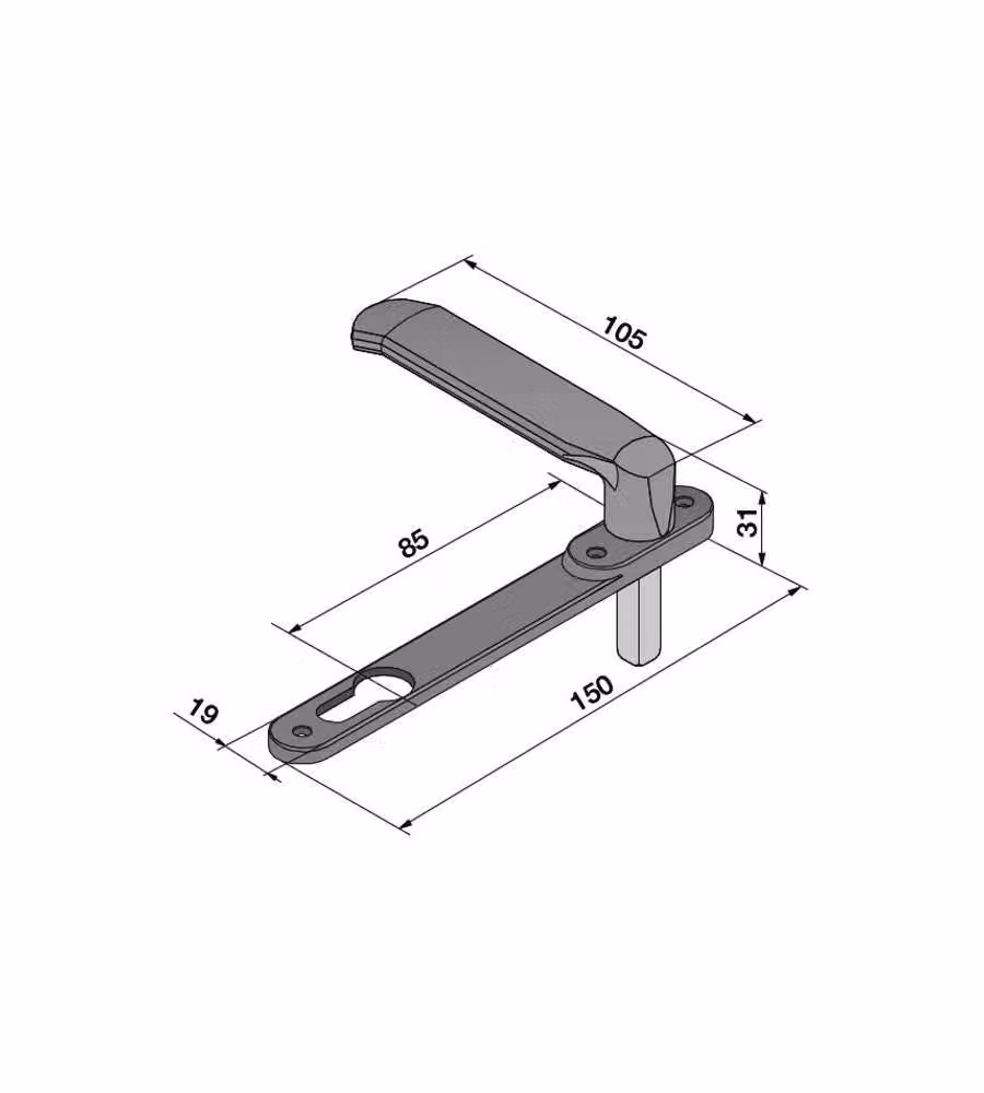 Maniglia Placca Nylon 086.00.04.0 Welka