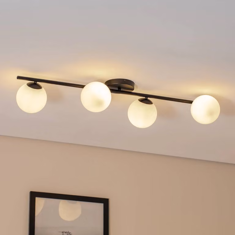 Plafoniera soffitto Glassy EMIBIG LIGHTING, dimmerabile, Nero, Soggiorno / Sala da pranzo, Vetro, Moderno, Plafoniera