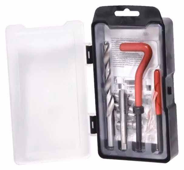 Kit-set riparazione filettatura, attrezzi ripristino filetti M12 x 1.50, inserto compatibile, utensili manuali per auto