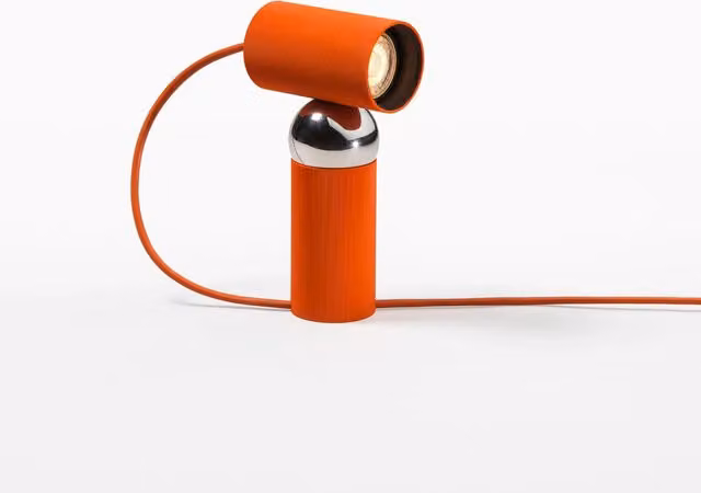 Flos Bilboquet Lampada da Tavolo Regolabile in Acciaio Inox Rosso e Argento con LED Warm White