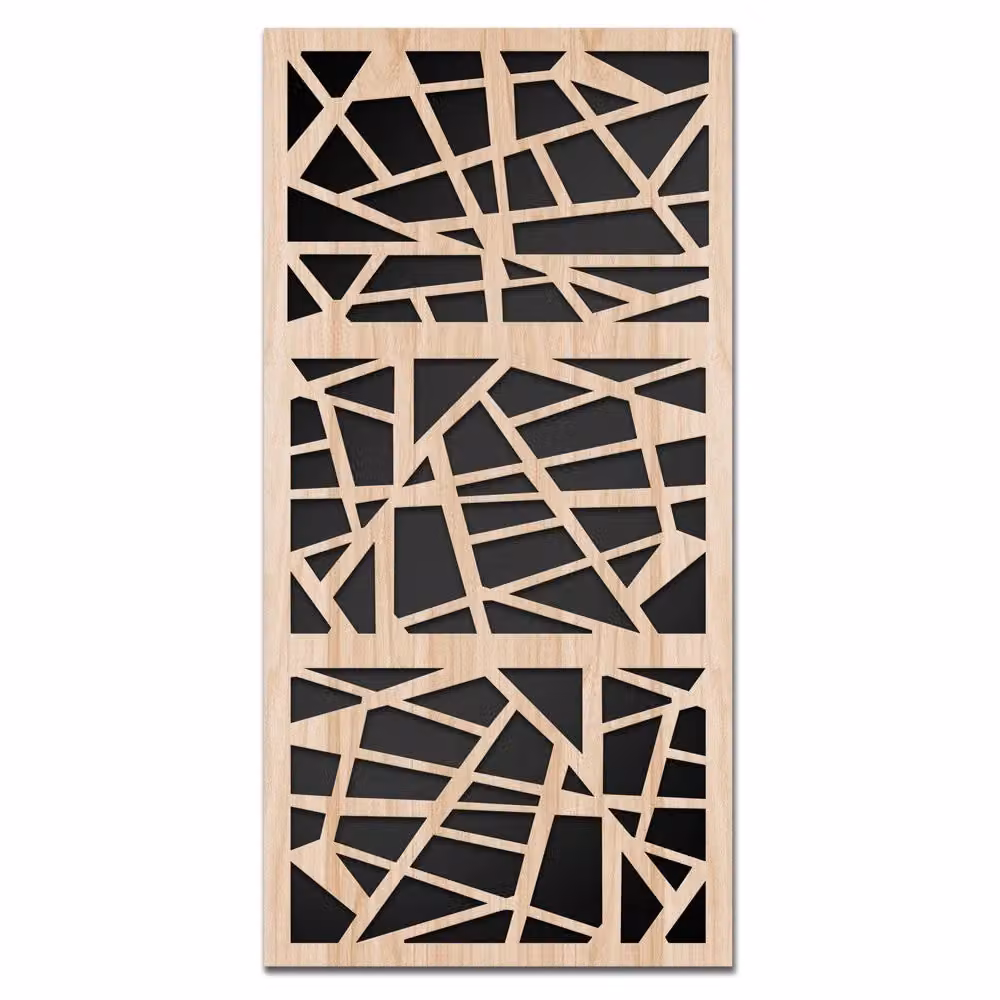 Quadro arredo LASERCUT Signorbit con design geometrico e grafico in legno e PVC, disponibile nei colori nero o beige, L: 70 cm x H: 140 cm – 2