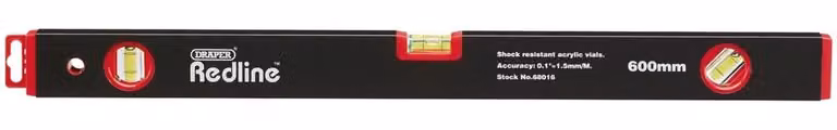 Draper Redline 68016, livella a bolla, lunghezza 600 mm
