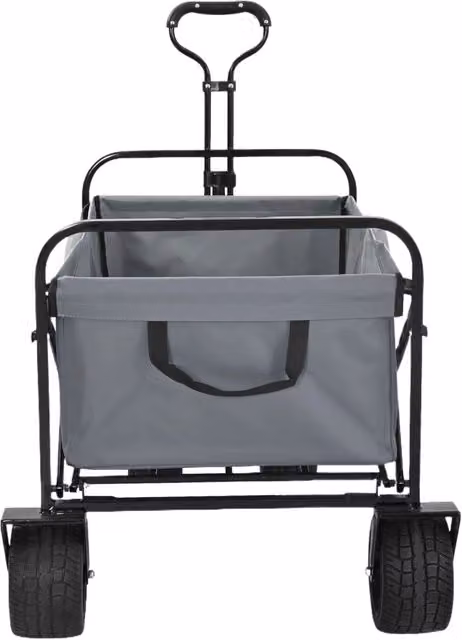 Carrello Pieghevole Grigio in Acciaio e Poliestere L/P/H: 89 x 63 x 96 cm