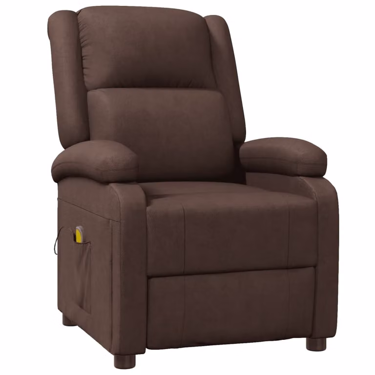 Poltrona Massaggiante Marrone in Pelle finta