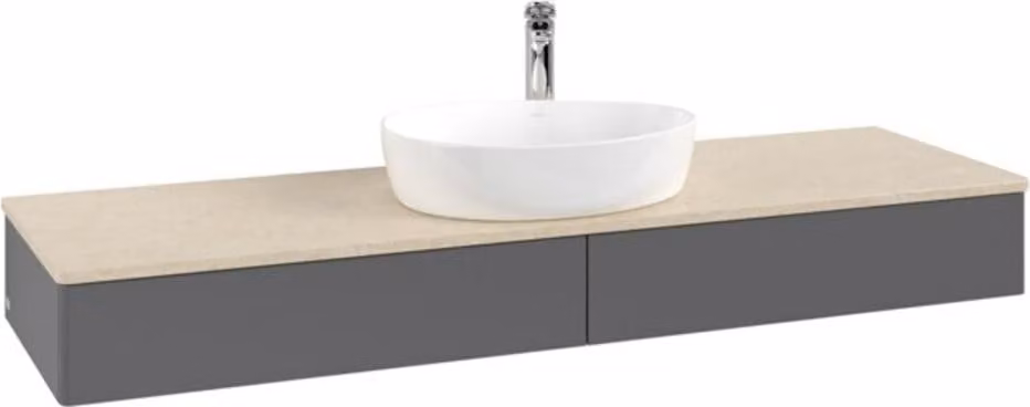V&B Mobiletto senza struttura frontale - illuminazione Antao 160x50cm, HL, WBP botti., Anthrac. m Lac