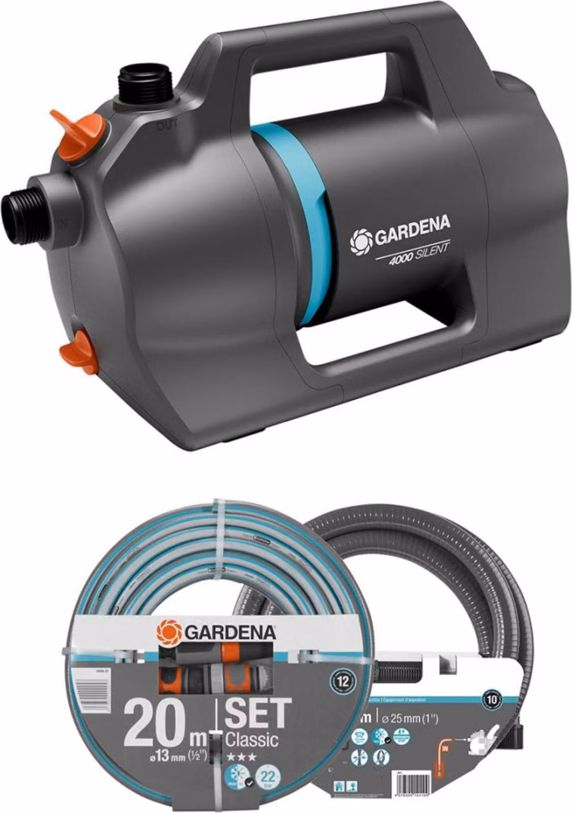 Gardena 09051-61 Gardena Gartenpumpe 4100 Silent Set