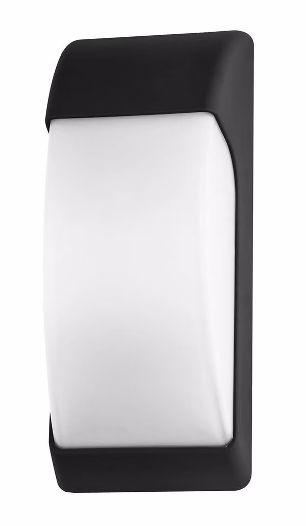 Applique OPOLE nero opaco bianco 1x max.12W IP65 L:13cm H:32cm