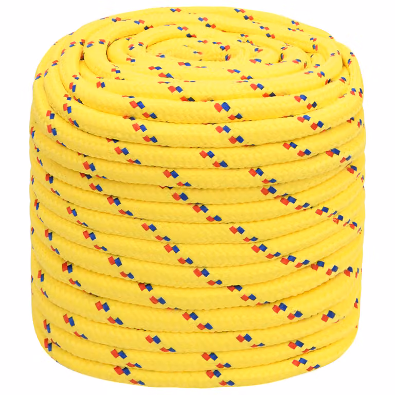 vidaXL Corda multiuso in plastica Gialla, Lunghezza: 50 m, Diametro: 16 mm