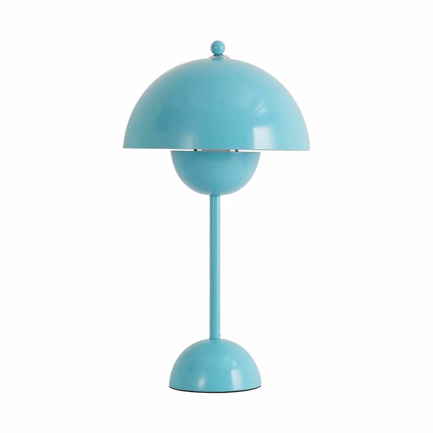 Lampada da tavolo celeste turchese con design a fungo - metallo, 34 cm, attacco E27 per camera da letto, soggiorno, camera dei bambini, studio o ufficio