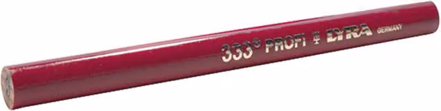 Confezione da 100 matite da falegname Lyra in legno, colore rosso, lunghezza 18 cm