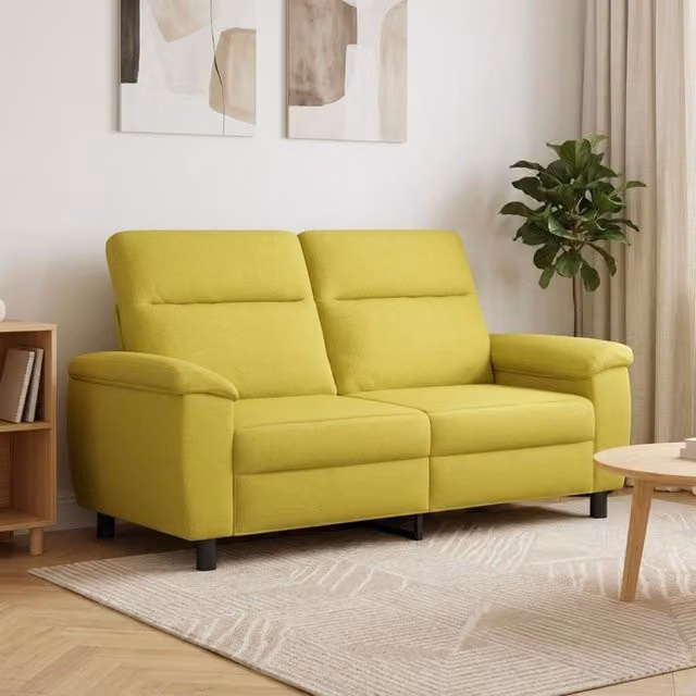 Divano moderno vidaXL in tessuto verde con struttura in metallo L: 178 cm, P: 90 cm, H: 95 cm