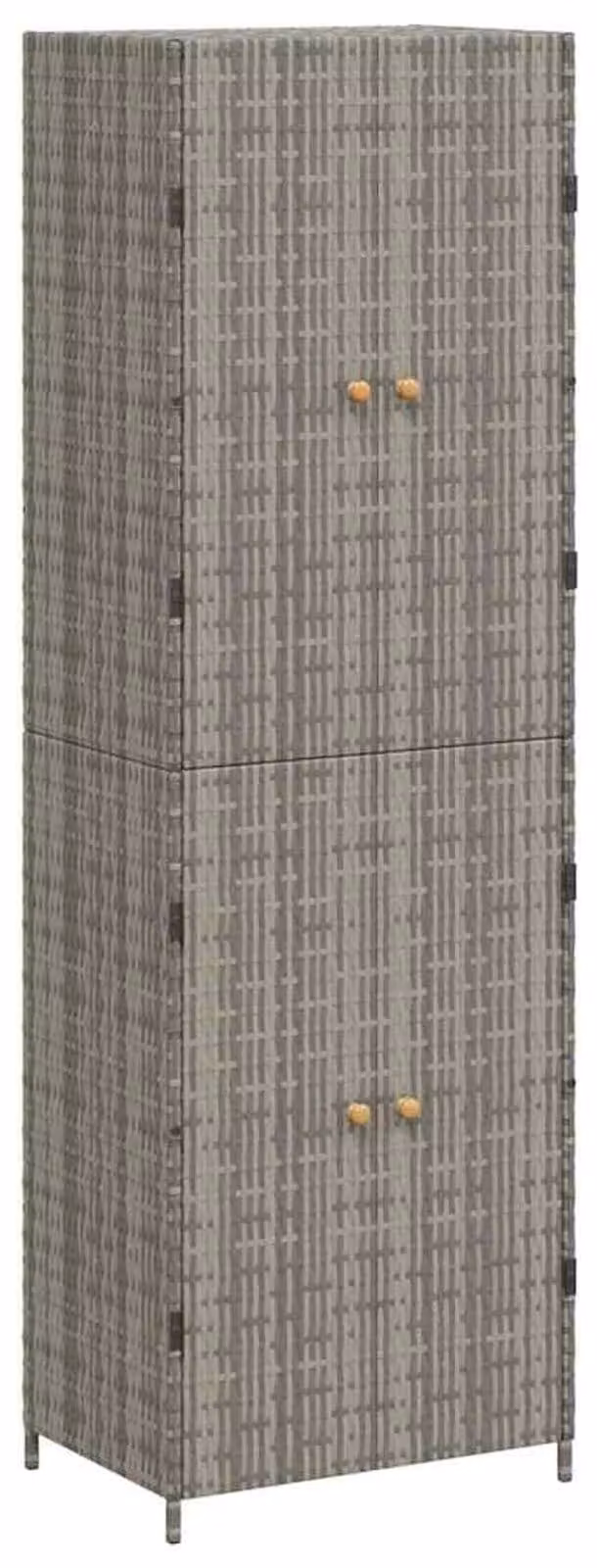 Armadio da esterno grigio - 59 x 40 x 180 cm - Ideale per giardino e terrazzo