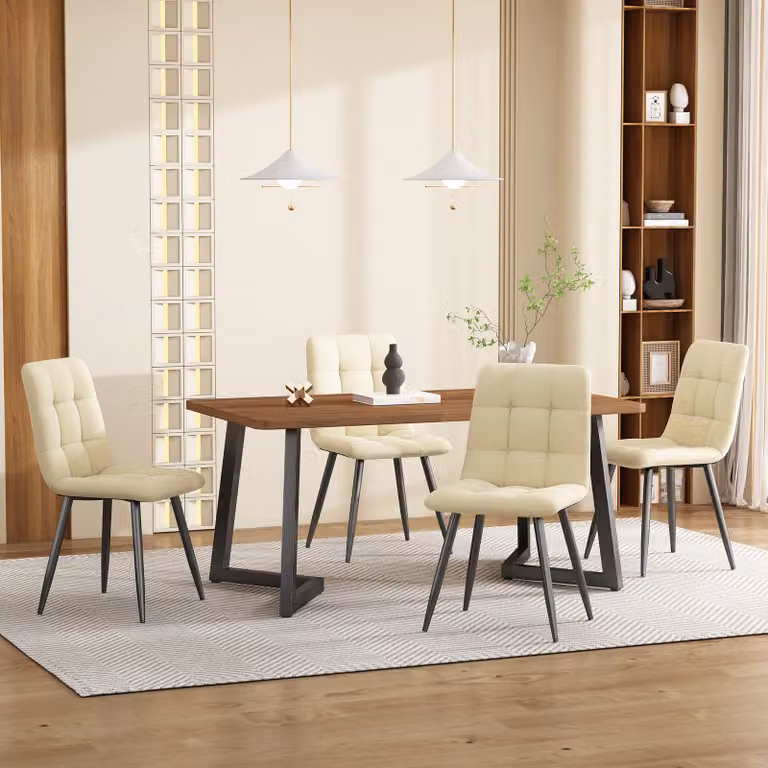 Tavolo da pranzo MODFU Tavolo da pranzo rettangolare in marmo moderno (struttura in metallo) con gambe in metallo per sala da pranzo e soggiorno