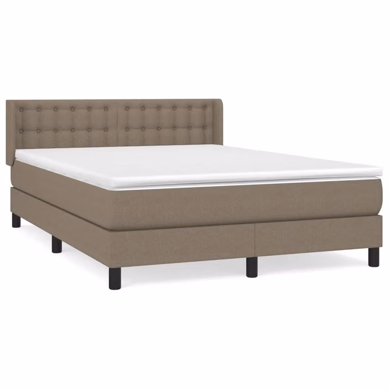 Giroletto a Molle con Materasso Tortora 140x200 cm in Tessuto