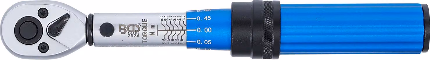 BGS Chiave dinamometrica Uscita azionamento esterno quadrato 6,3 mm (1/4") 1 - 6 Nm - 2824