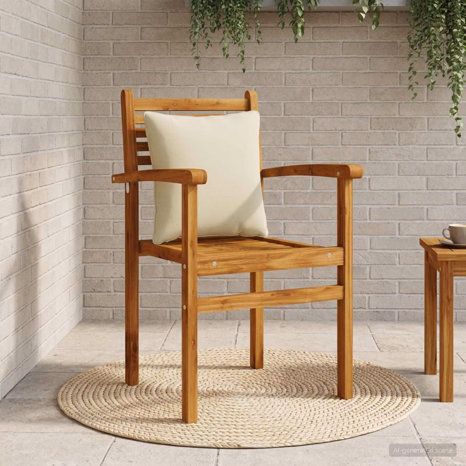 Cuscino per schiena vidaXL PUTTEN in 100% poliestere, disponibile in verde o beige