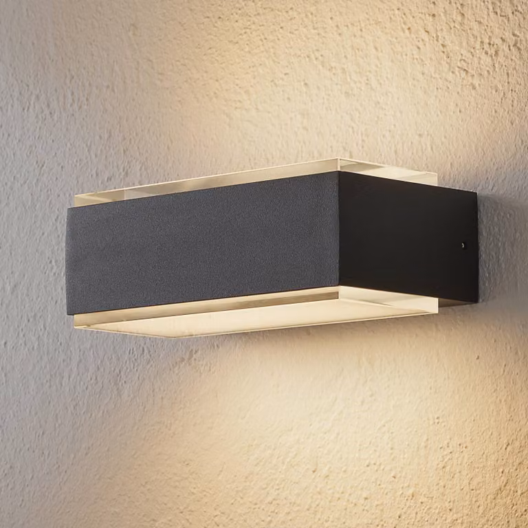 CMD Applique da esterni a LED 9027, Nero, Alluminio, Moderno, Applique LED da esterni