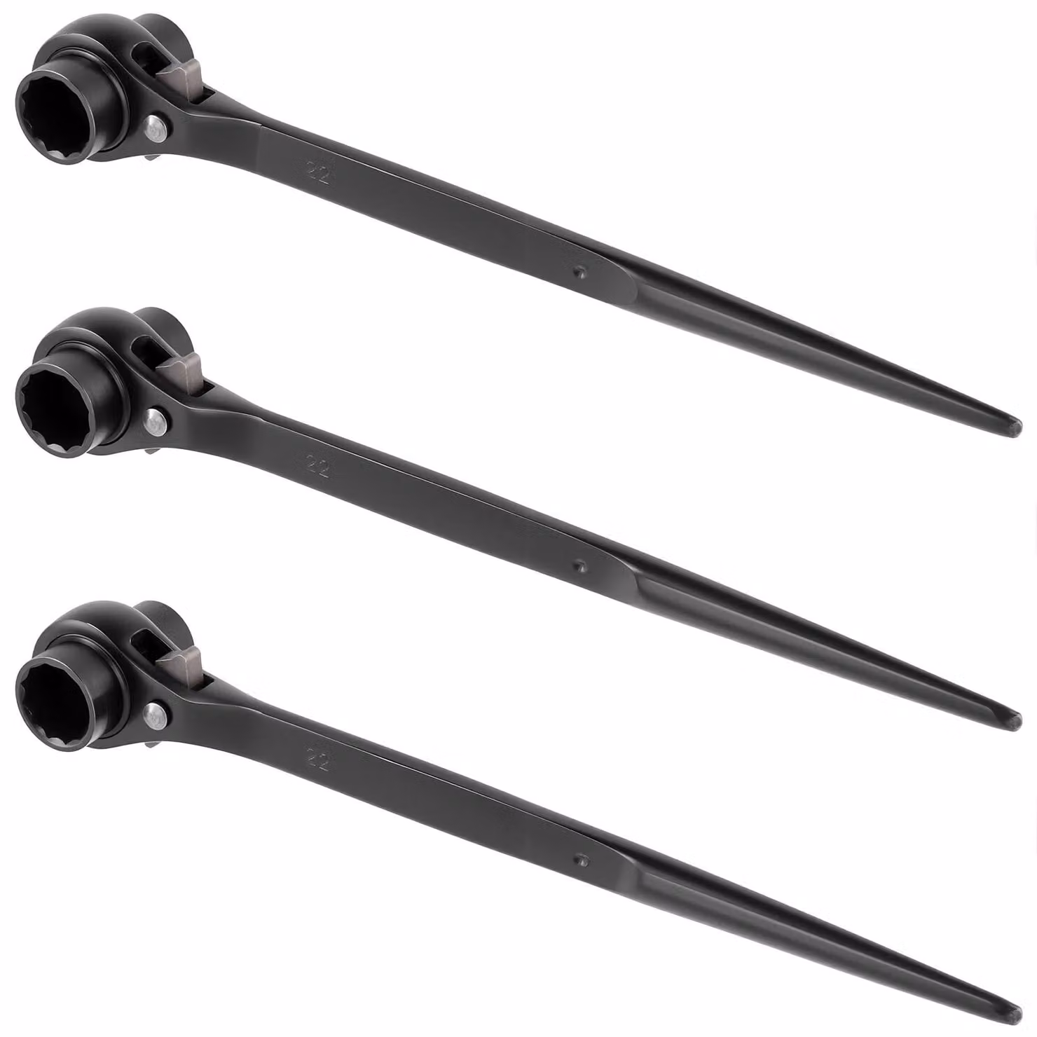 Solidchoice - Set di elementi di collegamento per impalcature - 3 pezzi, 19/22 mm, neri, adatti per l'assemblaggio di impalcature