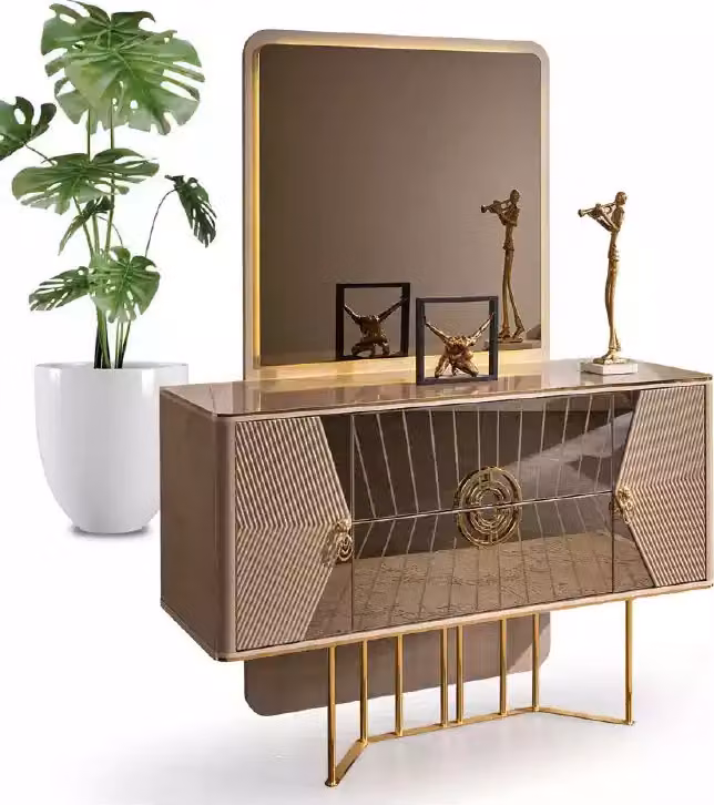 Schminktisch Luxus Schlafzimmer Kosmetiktisch Spiegeltisch Kommode Sideboard