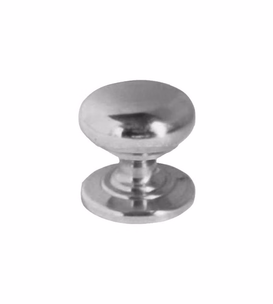 Pomolo Tondo Ghiera Ottone Cromato Mm 25